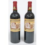 Two bottles of Chateau Ducru-Beaucaillou 2001 Saint-Julien Grand Cru Classé red wine 75cl 13% vol.