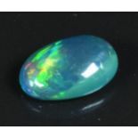 A loose 2.35ct oval black opal cabochon