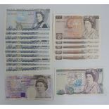 Seventeen British banknotes 1988-1991, Gill to include five consecutive £10 notes, ten