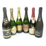 Six bottles of sparkling wine including Contevedo Cava and Freixenet Cava both 11.5% vol, Juvé Y