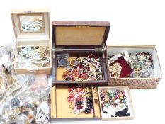 A collection of jewellery including Avon, vintage and silver earrings, necklaces, etc