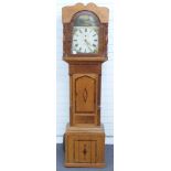 19thC Spurrier, Tewkesbury, 30 hour cottage style long case clock, the painted Roman dial with