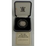Royal Mint 1992/93 silver proof 50p commemorating EEC, cased with certificates