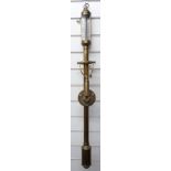 Brass stick barometer, a replica of a Portuguese ship's barometer, manufactured by J Van Driel, with