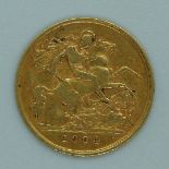 1904 Edward VII gold half sovereign