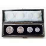 1899 Maundy set of Queen Victoria veiled head, in original case