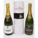 Three bottles of Champagne, Lanson Brut 750ml 12.5% vol, Heidsieck and Co. Dry Monopole 750ml and