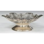 George VI hallmarked silver footed tazza with pierced decoration, Birmingham 1941, maker William