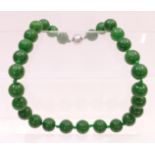 A single strand of jadeite beads