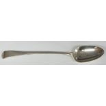 Georgian hallmarked silver basting spoon, London 1798, maker Richard Crossley, length 30.5cm, weight