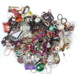 A collection of jewellery including bracelets, beads, etc