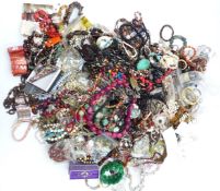 A collection of jewellery including bracelets, beads, etc