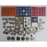 Victorian and later coinage including 1889 crown, further pre-1947 silver, commemorative crowns etc