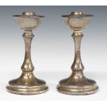 Pair of George V hallmarked silver candlesticks, Birmingham 1929, maker William Adams Ltd, height