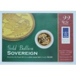 2001 gold full sovereign in Royal Mint Gold Bullion presentation pack