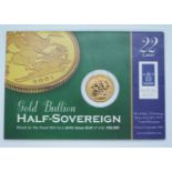 2001 gold half sovereign in Royal Mint Gold Bullion presentation pack