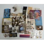 A quantity of UK coinage, George III onwards, includes modern crowns, collectable coins in