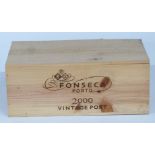 A case of six bottles of Fonseca 2000 Vintage Port, from M & Co London