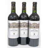 Three bottles of Chateau Léoville Barton 2001 St Julien Grand Cru Classé red wine 75cl 12.5% vol.