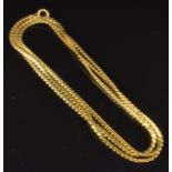 A yellow metal necklace, 6.3g, length 50cm