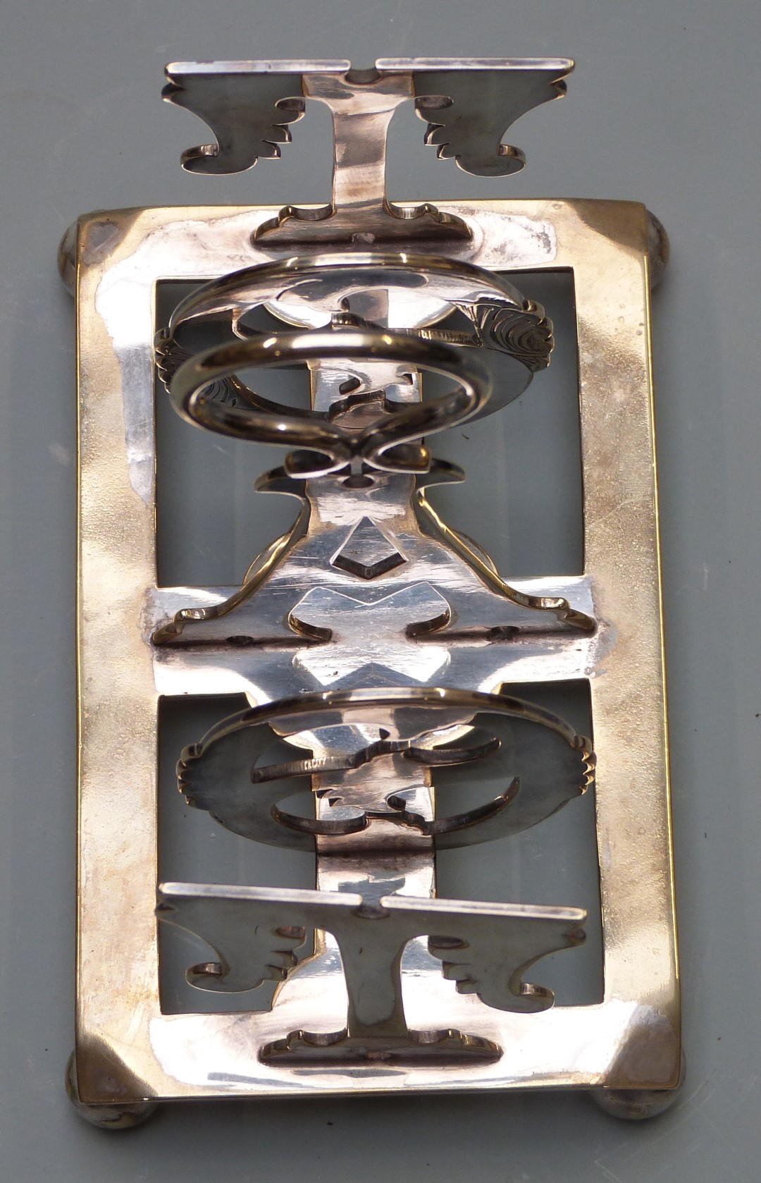 Silver plated toast rack with the bars formed as the word toast, length 12cm - Image 4 of 5