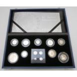Royal Mint Queen's 80th Birthday silver coin collection comprising 13 coins including the Maundy