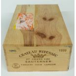 Case of 12 bottles of Chateau Rieussec 1999 Sauternes Premier Grand Cru Classé white wine 75cl 13.