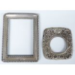 Hallmarked silver photograph frame, Sheffield 1918, height 17.5cm, together with a hallmarked silver