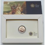 2009 Royal Mint gold half sovereign, bullion standard, in presentation pack