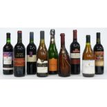 Eight bottles of mixed wines including Lindeman's 2003 Bin 45 13% vol, Wolf Blass Australian