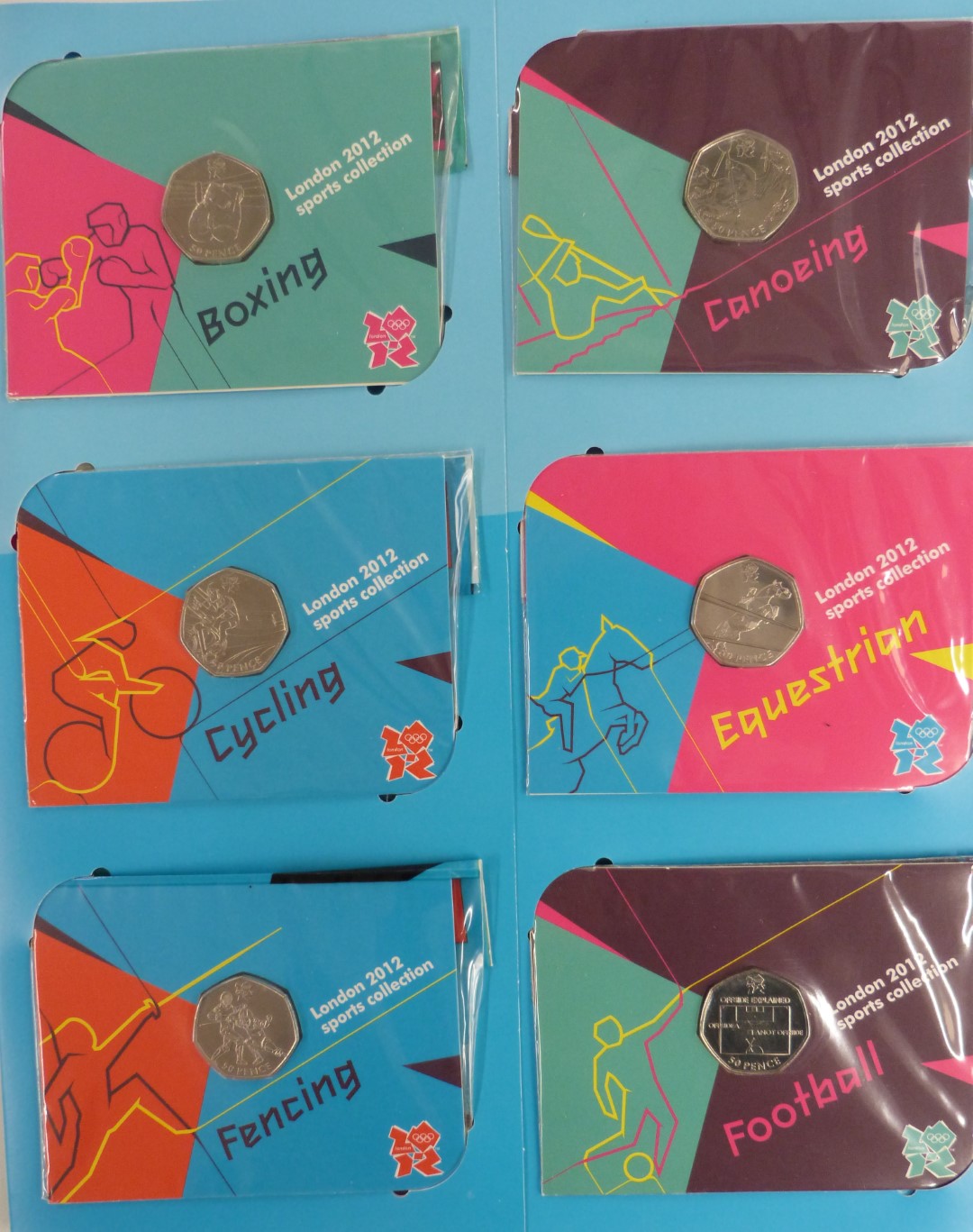 2012 London Olympic Games 50p collector's album with set of 29 coins and completion medallion - Image 2 of 5