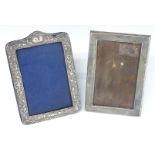 Two photograph frames, both to suit 6 x 4 inch photo, both with easel backs, one Chester 1906, the