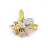 Italian diamond and gold brooch, Gioielleria Casini