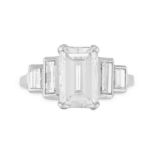 An Art Deco five-stone diamond ring. 1930s
