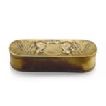 A Dutch brass VOC tobacco box, 18th century