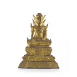 A gilt-bronze figure of Buddha, Thailand, Rattanakosin Period, 19th century