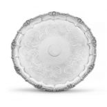 A William IV silver salver, maker's mark worn, London, 1830