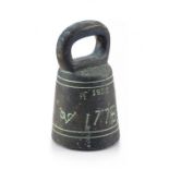 A VOC bronze weight, 1778