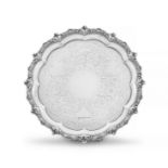 A George IV silver salver, possibly William Brown, London, 1827
