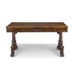 A William IV rosewood library table