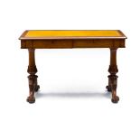 A Victorian walnut sofa table, Johnstone & Jeanes, New Bond Street, London, mid 19th century