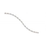 Diamond and white gold tennis bracelet