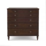 A George III mahogany secrÃ©taire chest of drawers