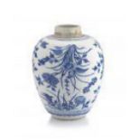 A Chinese blue and white jar, Kangxi period, 1662-1722