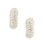 Pair of Italian pearl and gold earrings, Le-Gi