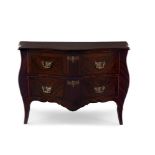 A French Louis XV style rosewood-veneered commode, late 18th/early 19th century