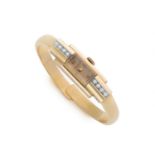 Lady's diamond and 18ct gold bangle watch, Baume & Mercier, Ref 20342-1