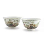A pair of Chinese famille-verte bowls, Xuantong period, 1909-1912