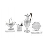 A George III silver assembled coffee set, Peter & Ann Bateman, London, 1794-1799