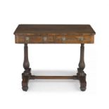 A William IV rosewood library table